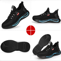 Chaussures à bout en acier pour hommes, chaussures de sécurité de travail, baskets antidérapantes et indestructibles