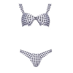 Printed split bikini