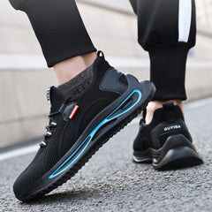 Chaussures à bout en acier pour hommes, chaussures de sécurité de travail, baskets antidérapantes et indestructibles