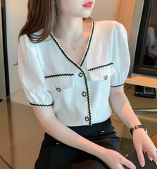 Western Style All Match Top Temperament Small Shirt