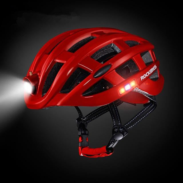 Light Cycling Helmet USB Rechargeable Bike Ultralight Helmet Intergrally-Molded Mountain Road Bicycle Mtb Helmet