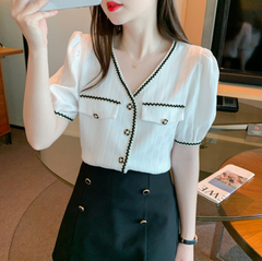 Western Style All Match Top Temperament Small Shirt