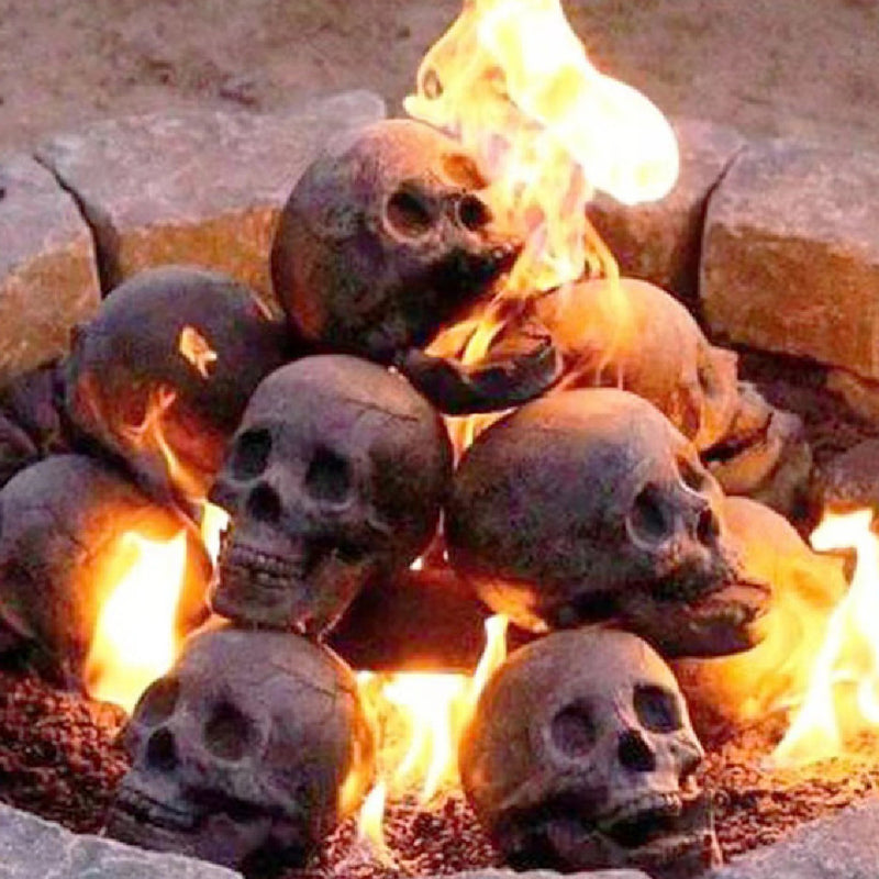 Skull Halloween Barbecue Fire Ornament Design Decoration