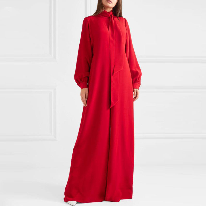 Loose Wide Leg Long Sleeve Jumpsuit