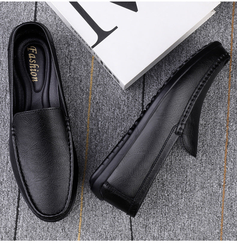 Breathable White Shoes Men's Casual Leather Shoes