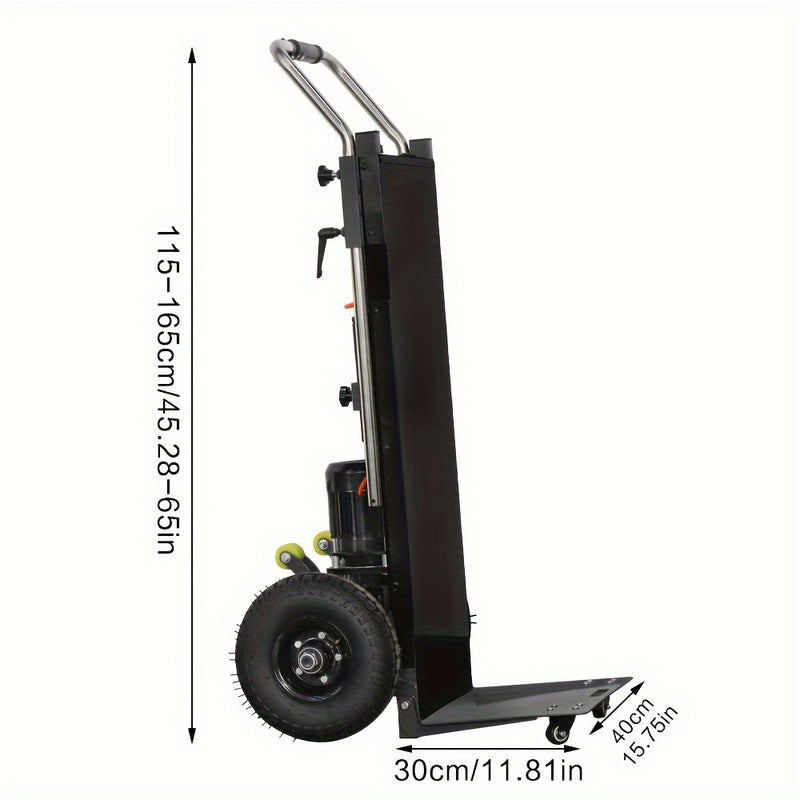 1PC Black Electric Stair Climbing Hand Trucks Dolly Cart For Moving, 880lb Max Capacity 1200W Motor Power Folding Furniture Climber For Easy Up/Down Stairs, Move Furniture Home Warehouse (Upgrade)