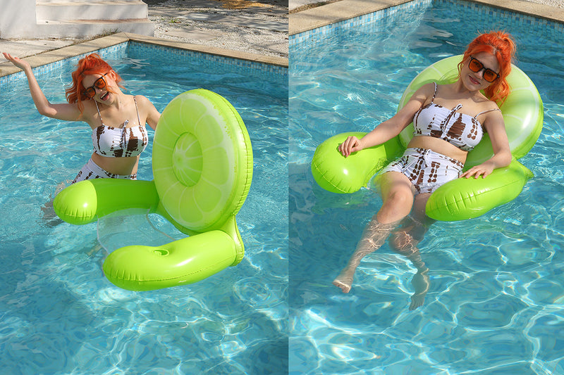 Water With Net Inflatable Seat Hammock Thickened Animal Style Floating Deck Chair