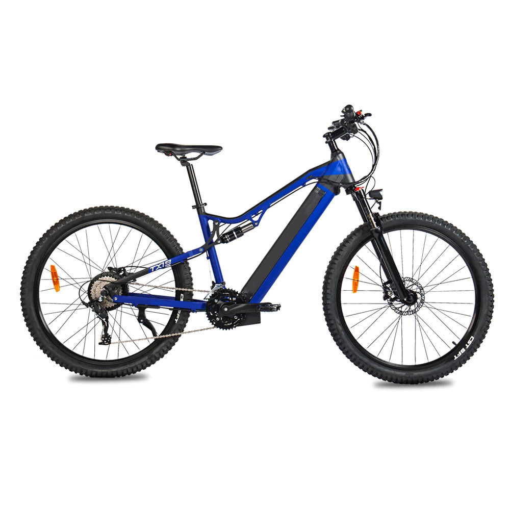 500W Electric Bike - 27.5 Inches 500W 48V 27 Speed Blue Ebike US only