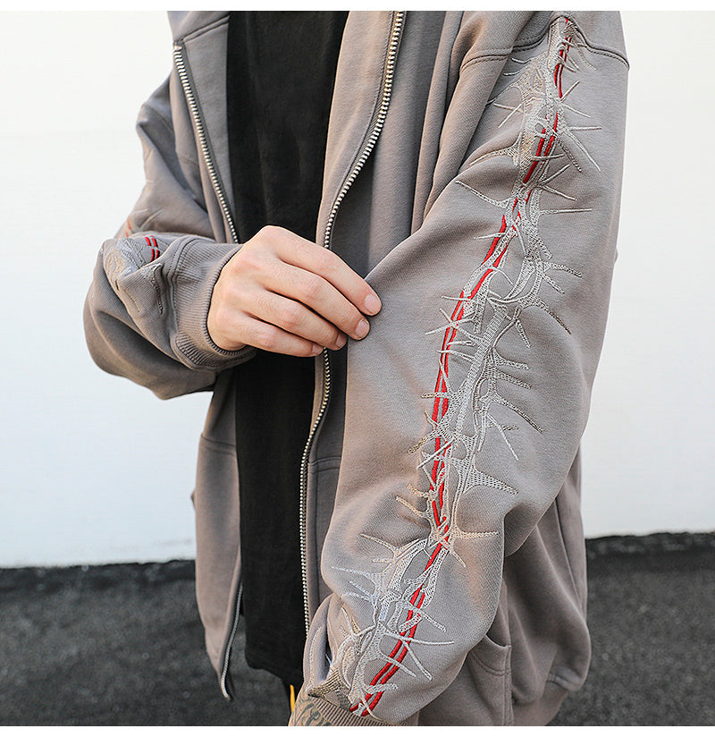 Barbwire Sleeve Hoodie