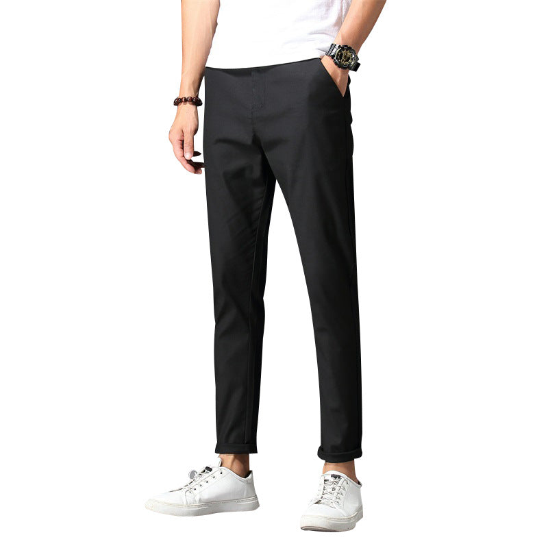 Casual pants Korean style straight slim fit