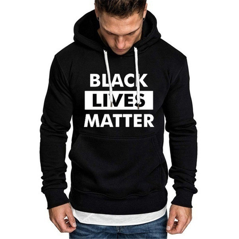 Black Lives Matter Printed Hoodie - Bold Statement Cotton-Blend Apparel