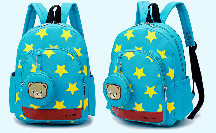 A small bear nursery school bag double shoulder bag