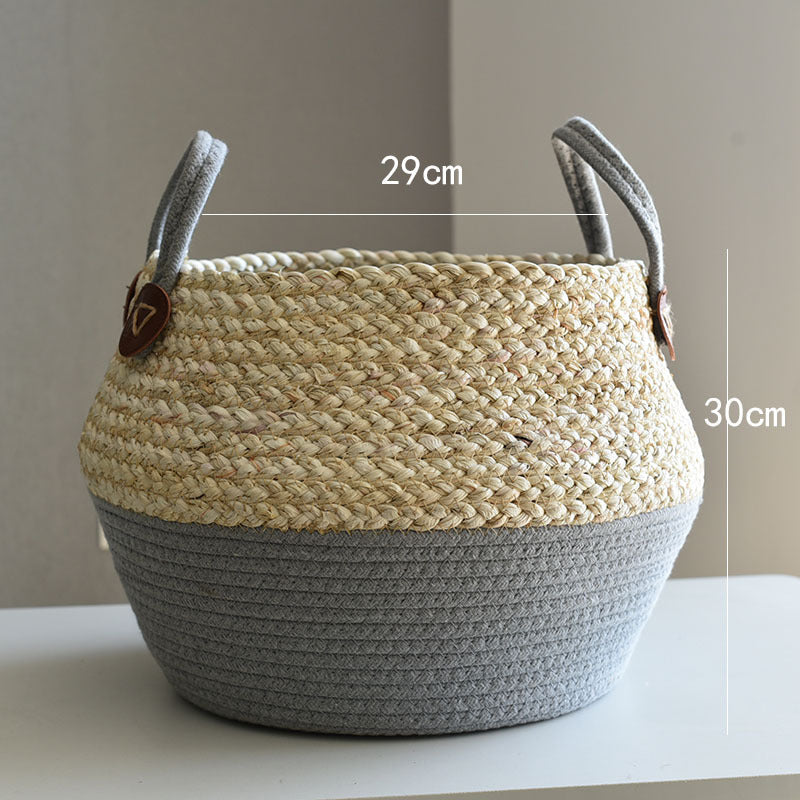 Crafts Seaweed Decoration Straw Bag Flower Pot Container Home Furnishing