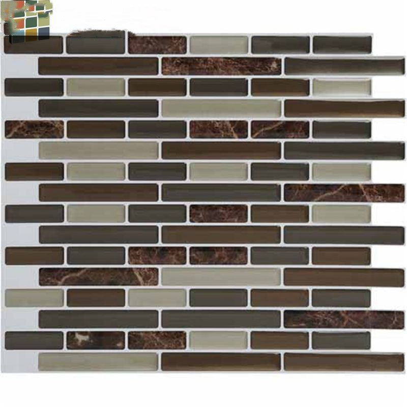 Crystal Epoxy Mosaic Tiles 3D Three-dimensional Wall Stickers Living Room Entrance Decoration Free Self-adhesive Wallpaper