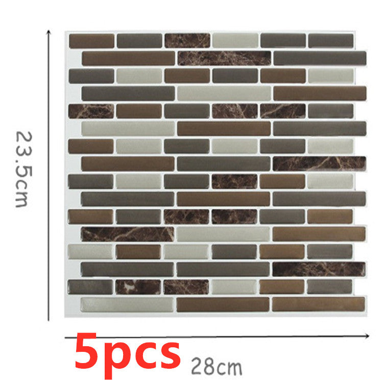 Crystal Epoxy Mosaic Tiles 3D Three-dimensional Wall Stickers Living Room Entrance Decoration Free Self-adhesive Wallpaper