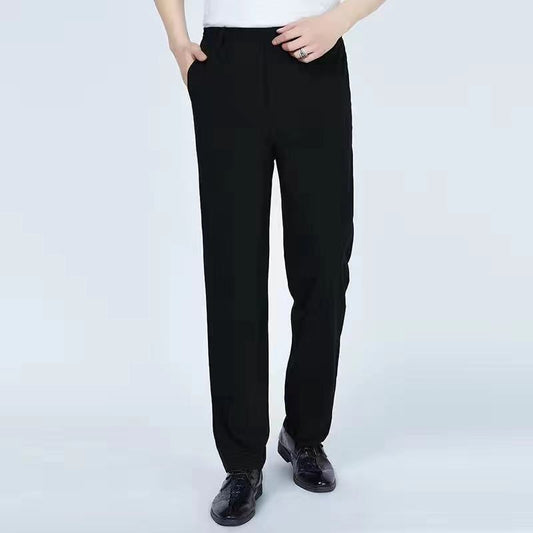 New Men's Elastic Waist Pants Thin Loose Casual Pants