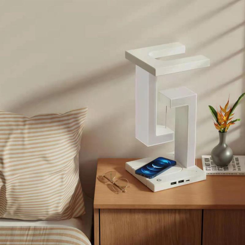 1pc Anti-Gravity Wireless Charging LED Table Lamp, Foldable Adjustable Desk Light for Bedroom, Living Room, Decoration