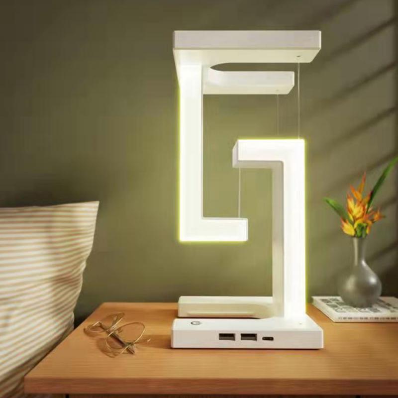 1pc Anti-Gravity Wireless Charging LED Table Lamp, Foldable Adjustable Desk Light for Bedroom, Living Room, Decoration