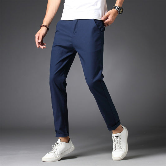 Casual pants Korean style straight slim fit