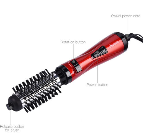 Professional Hair Dryer Rotary Brush Machine 2 in 1 Multifunction Hair Curler Curling Iron Wand Styling Tools