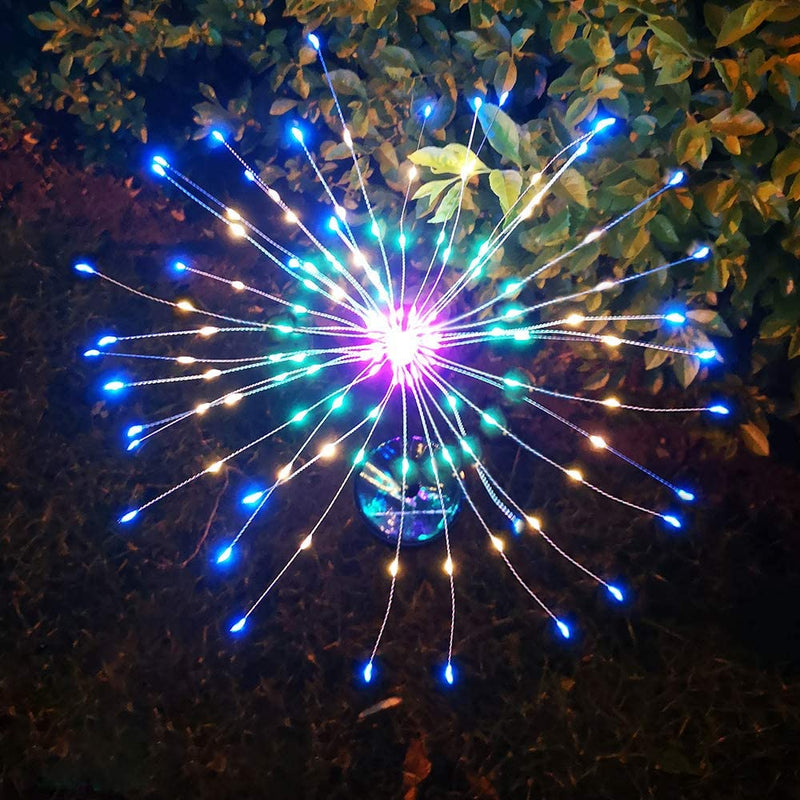 Solar Ground Plug Firework Light Led Copper Wire
