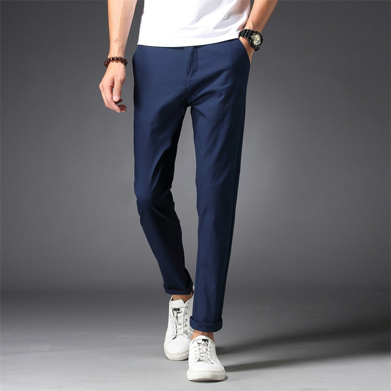 Casual pants Korean style straight slim fit