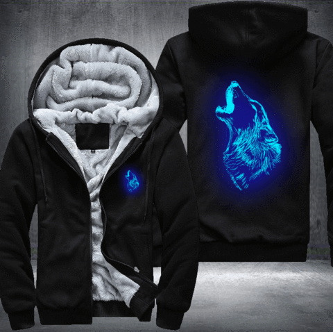 The Warrior Wolf Glowing Fleece Jacket