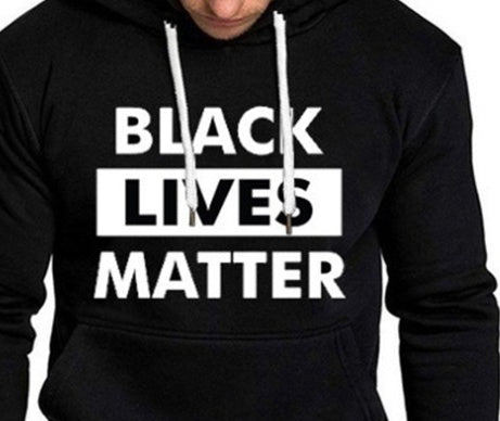 Black Lives Matter Printed Hoodie - Bold Statement Cotton-Blend Apparel