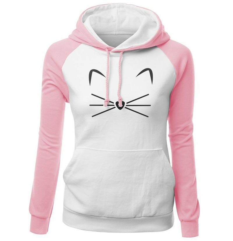 Cute Cat Woman Hoodies Sweater