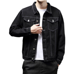 Trendy Black Casual Autumn Jacket