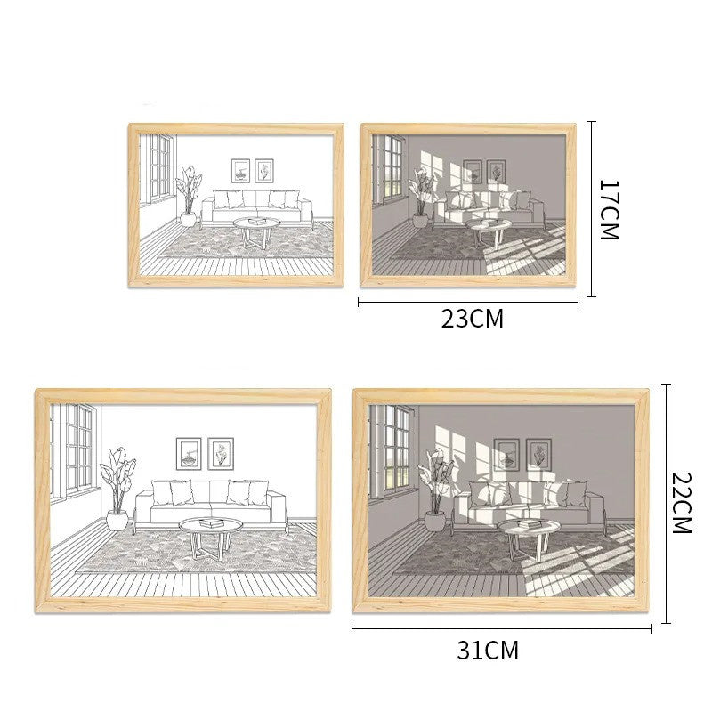 Lampe LED décorative pour peinture de chevet, Style créatif et moderne, simulation du soleil, dessin, veilleuse, cadeau