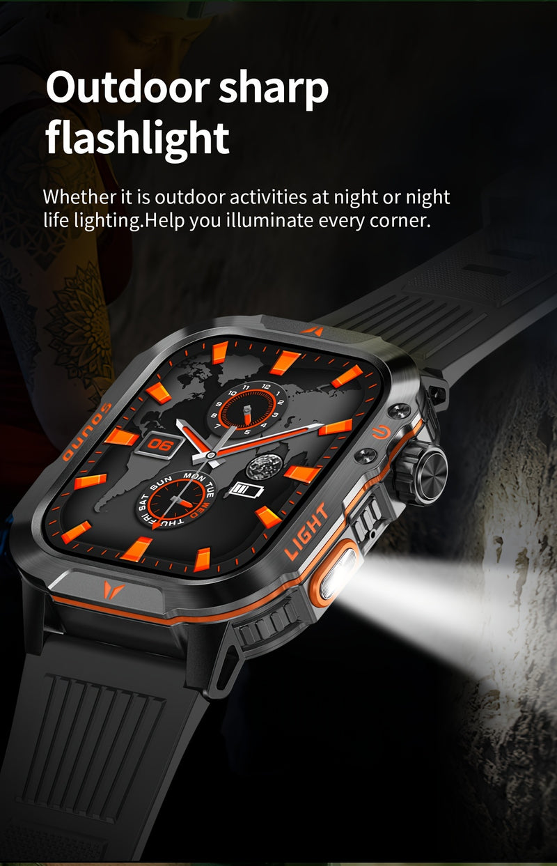 Smart Watch (Answer/Call) Outdoor Sports Watch LED Altimeter Barometer 100+ Sports Modes 600mAh Battery Multimedia Message Viewing Weather Pedometer Fitness Tracker for Android iPhone Gift