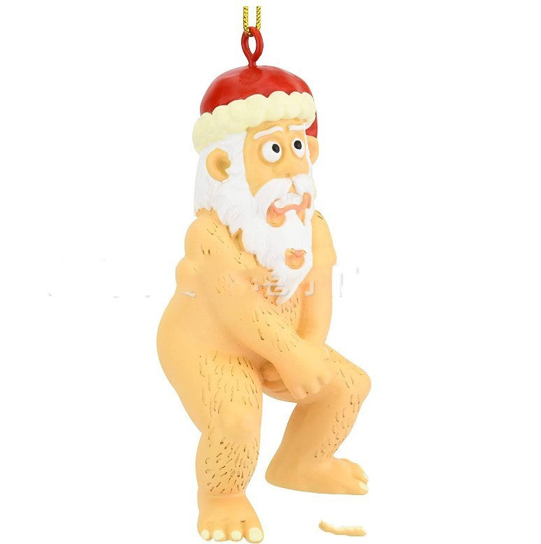Naked Santa Claus Resin Decoration