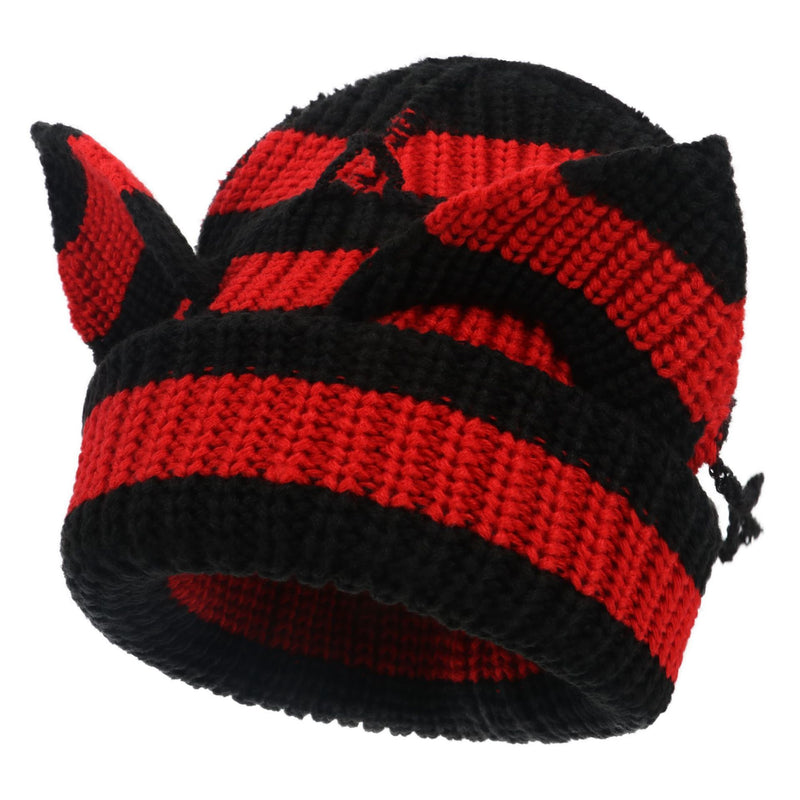 Devil Ears Thickened All Acrylic Knitted Hat