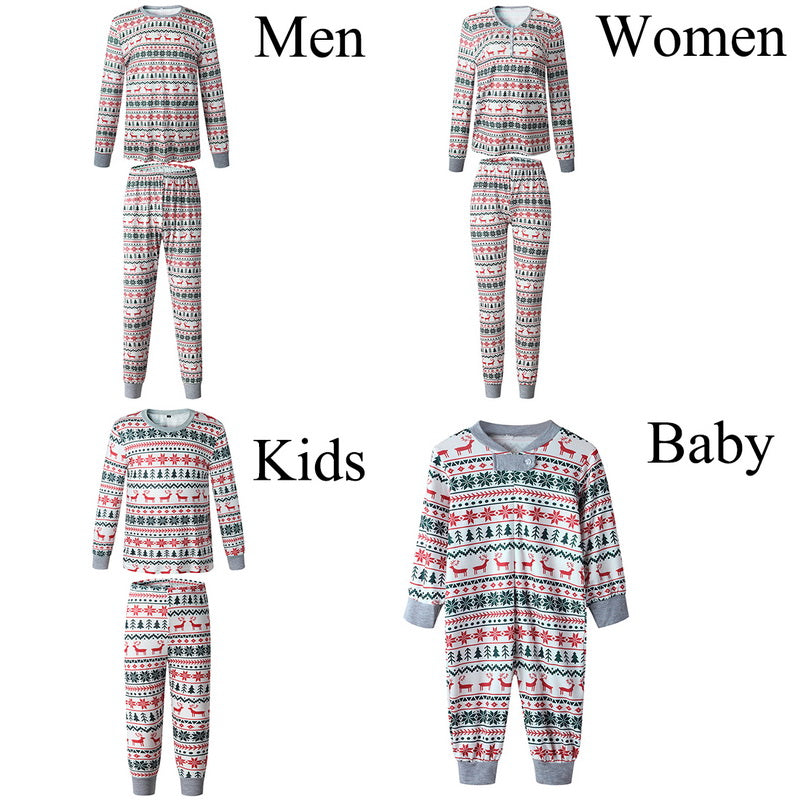 Christmas parent-child long sleeve suit