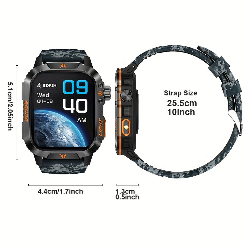 Smart Watch (Answer/Call) Outdoor Sports Watch LED Altimeter Barometer 100+ Sports Modes 600mAh Battery Multimedia Message Viewing Weather Pedometer Fitness Tracker for Android iPhone Gift