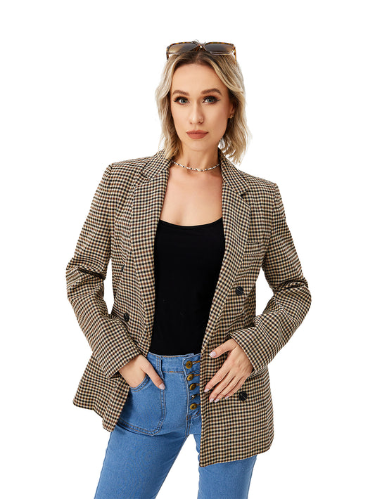 Veste blazer décontractée pour femmes, manches longues, travail, bureau, veste à revers