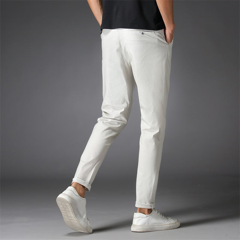 Casual pants Korean style straight slim fit