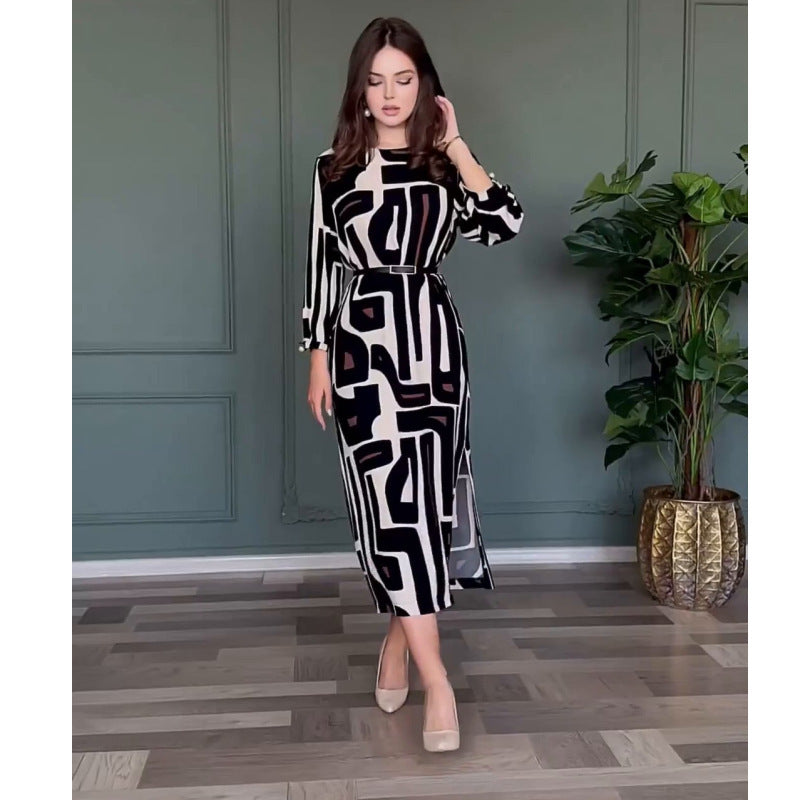 Fashion Printing Elegant Graceful Women's Dress