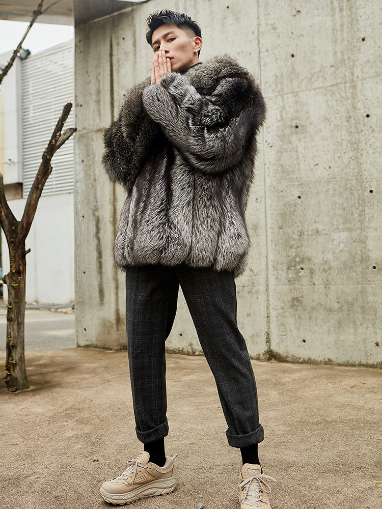 Men's Fashion Personality Fur Winter Jacket