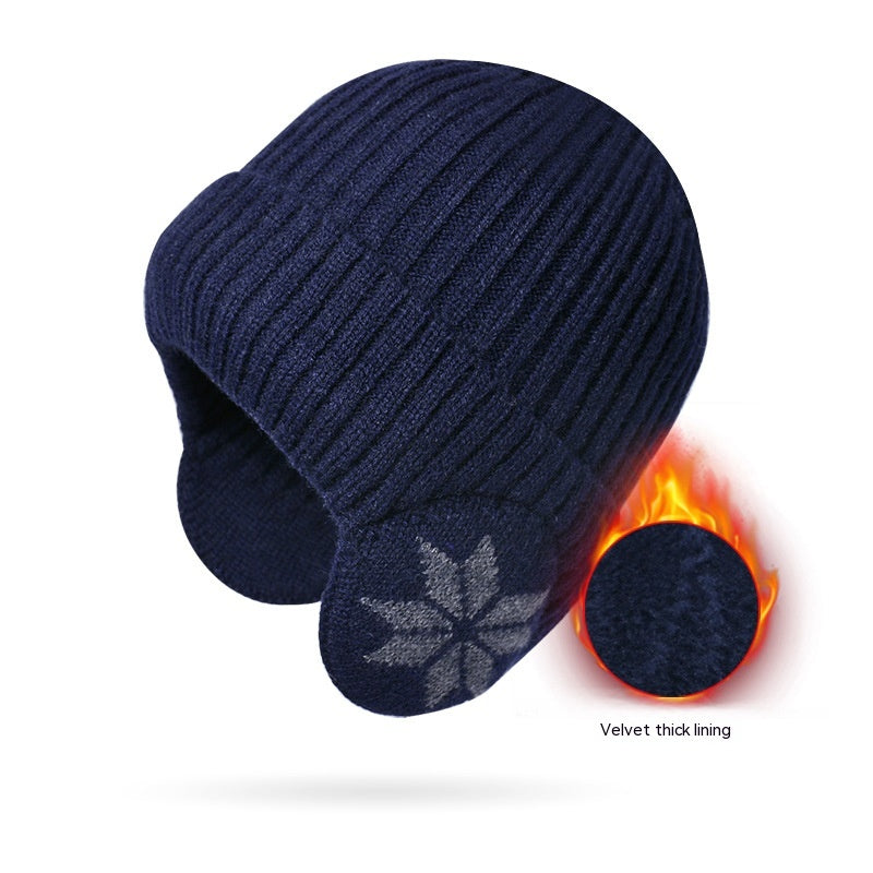 Casquette en laine tricotée thermique pour hommes, doublée de polaire, épaissie, produits tendances d'hiver