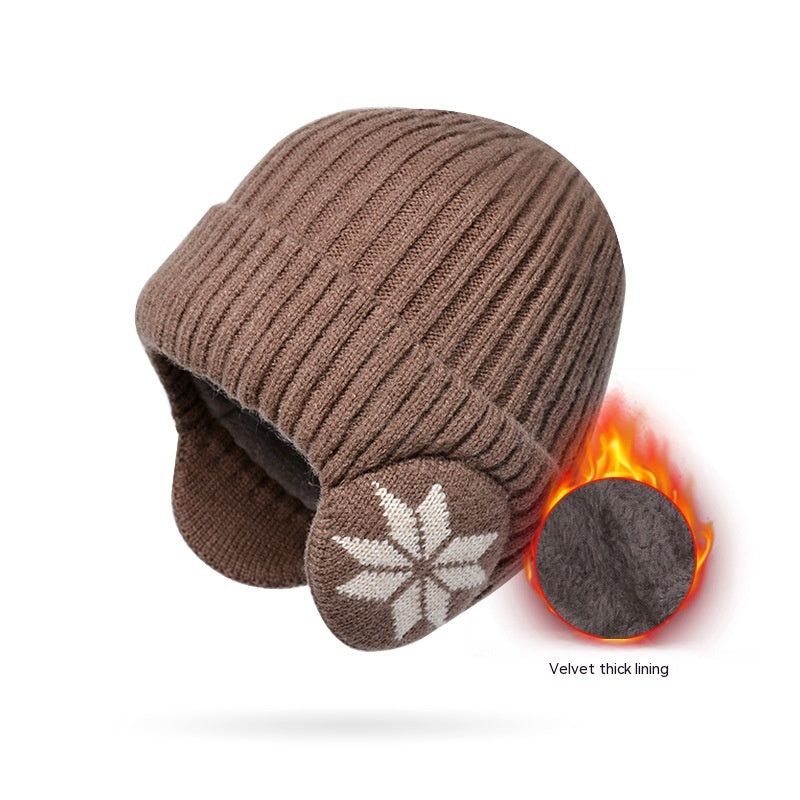 Casquette en laine tricotée thermique pour hommes, doublée de polaire, épaissie, produits tendances d'hiver