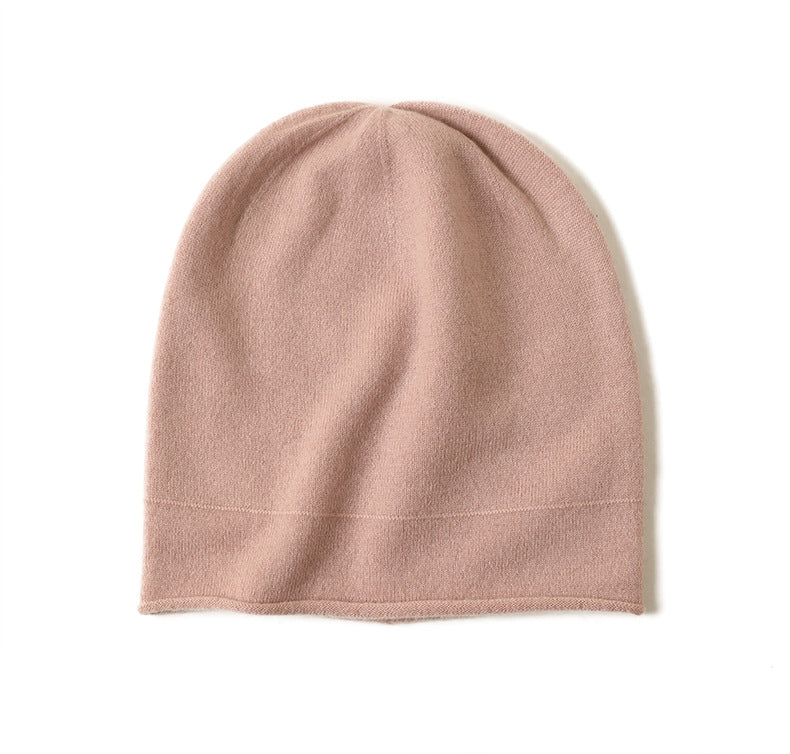 Cashmere Knitted Hat without Fringe Popular Ladies Beanie Cap