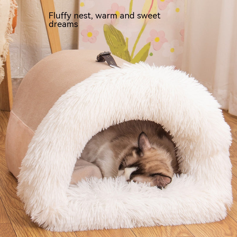 New Splice Portable Pet Nest Portable Autumn And Winter Warm Dog Nest Moisture-proof Long Fur Cat Nest Cross Border Pet Nest