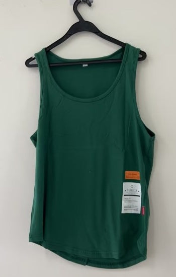 Mens Solid Color Cotton Breathable Loose Casual Tank Tops