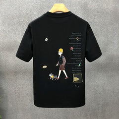 Cartoon Printed Short-sleeved T-shirt Men's Clothes Men's Loose T-shirt