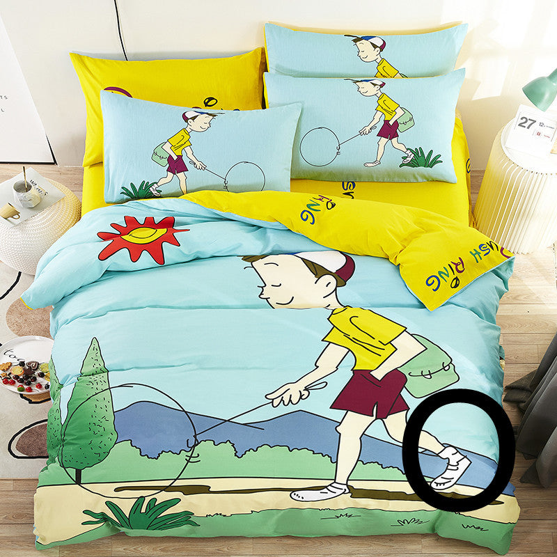 Drap de lit pour enfants, Textile de maison, dessin animé mignon, housse de couette, literie