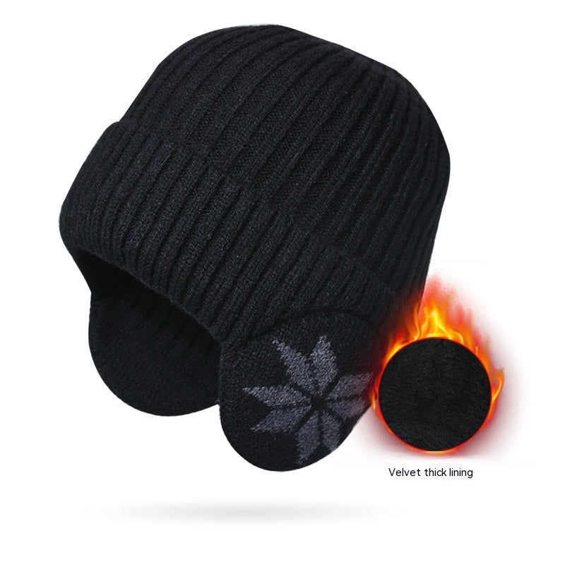 Casquette en laine tricotée thermique pour hommes, doublée de polaire, épaissie, produits tendances d'hiver