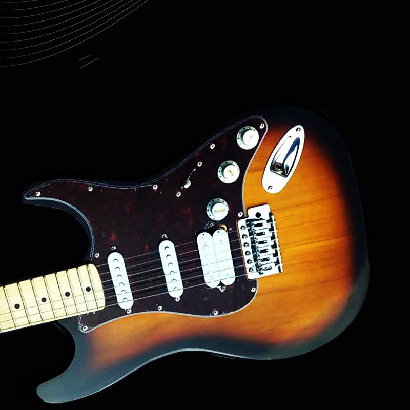 Véritable guitare électrique ST Lightning Style multicolore en option pour les débutants