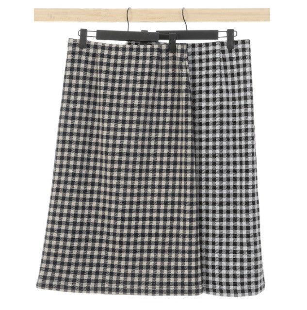 Checkered Knitted Women's Skirt